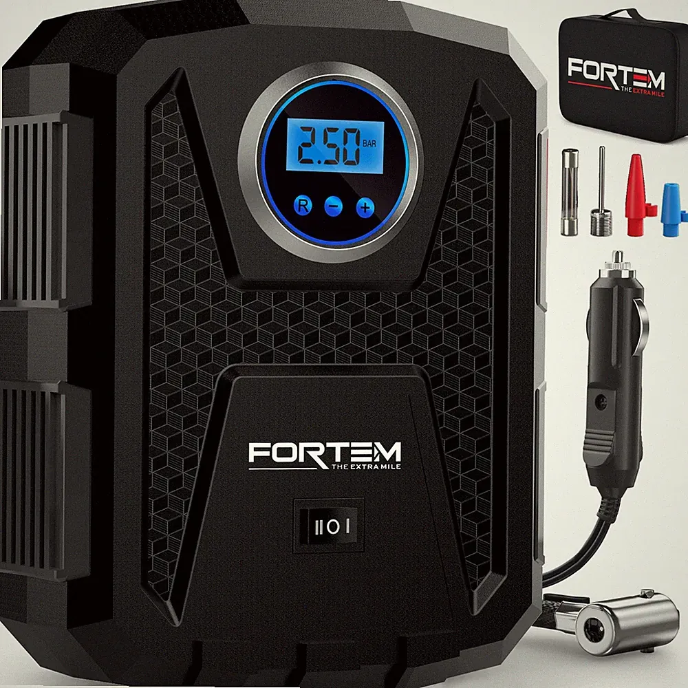 Best FORTEM Tire Inflator Portable Air Compressor, Pump for Car Tires and Bikes