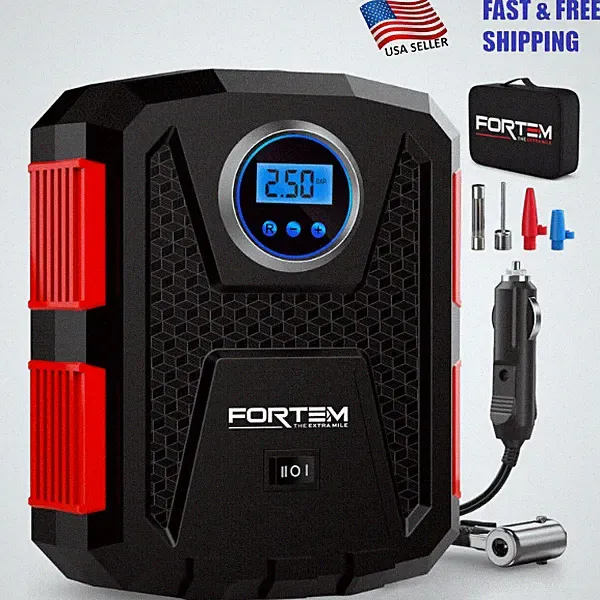 Tire Inflator Portable Air Compressor 150 PSI, 12V Electric For Cars, Bikes Tire